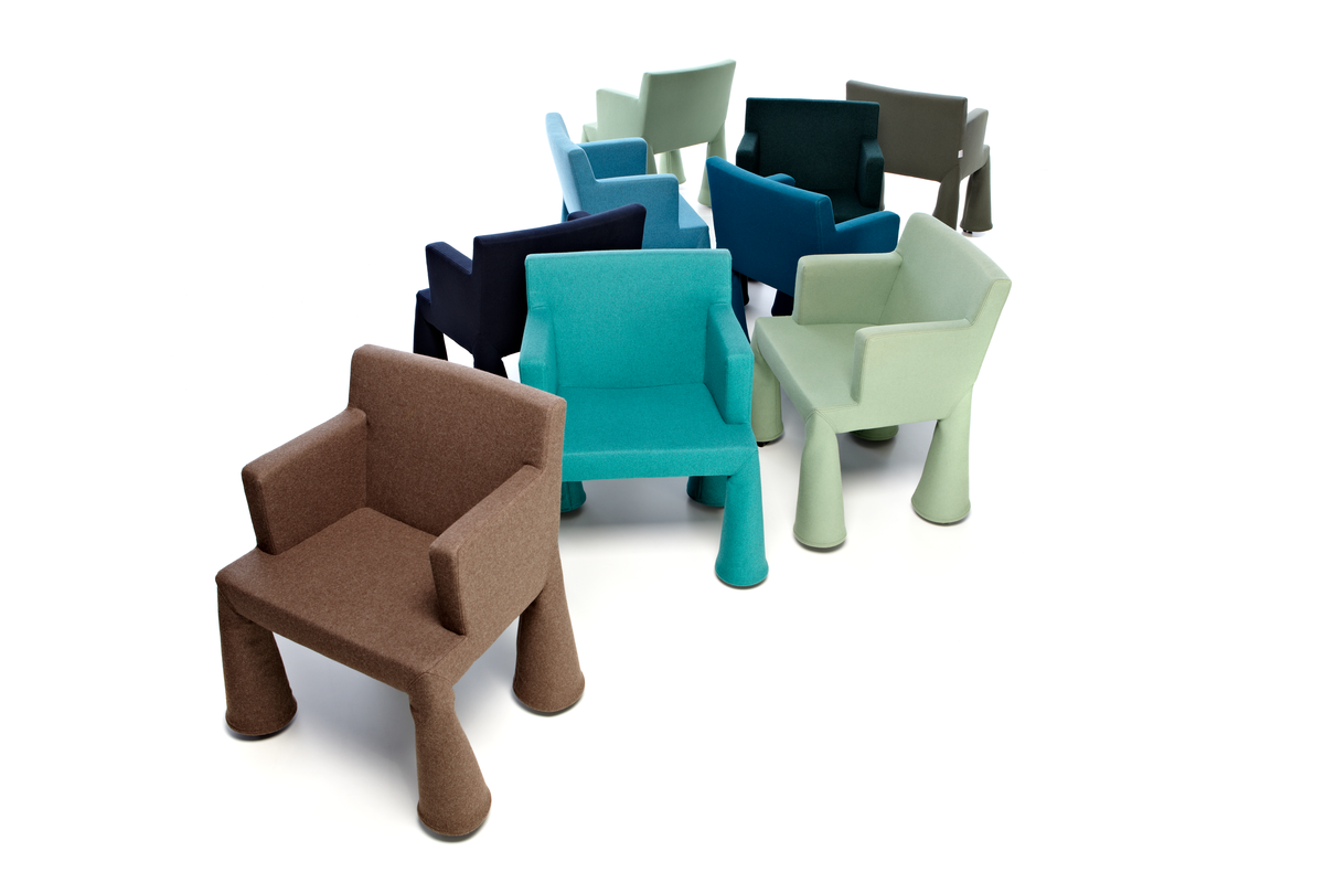 Collection of VIP Chairs blue green brown
